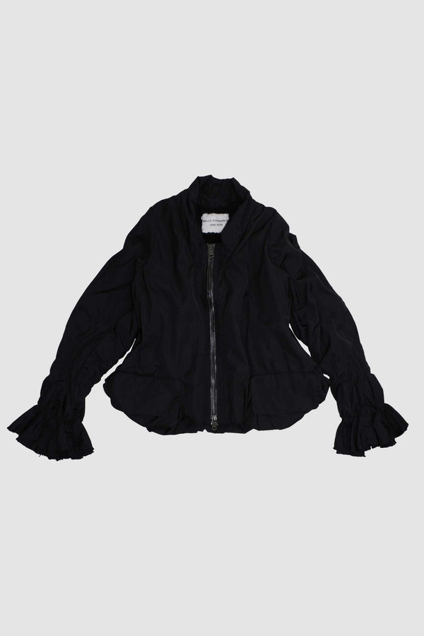 Ruched Bomber Jacket