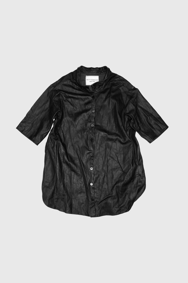 Short Sleeve Leather Shirt