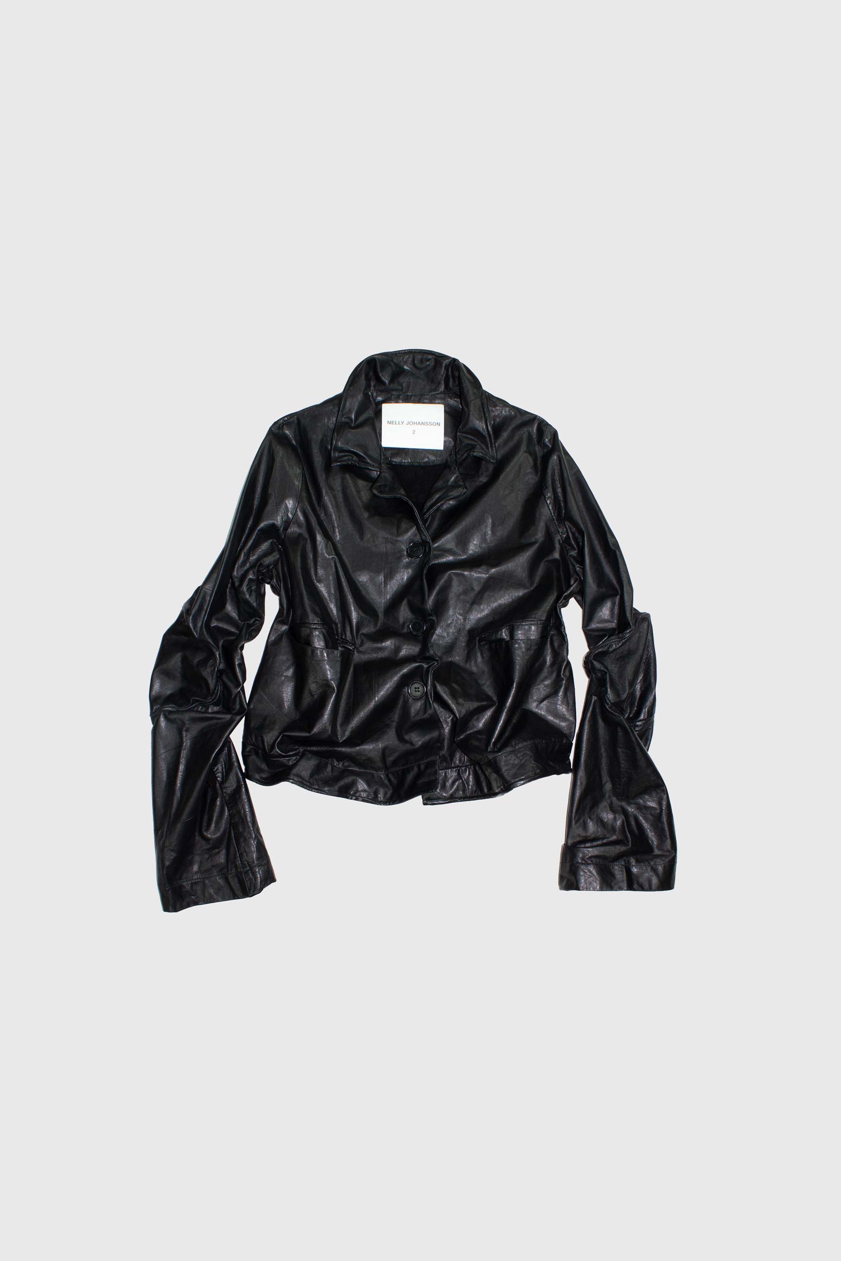 Sculptural Leather Jacket - NELLY JOHANSSON