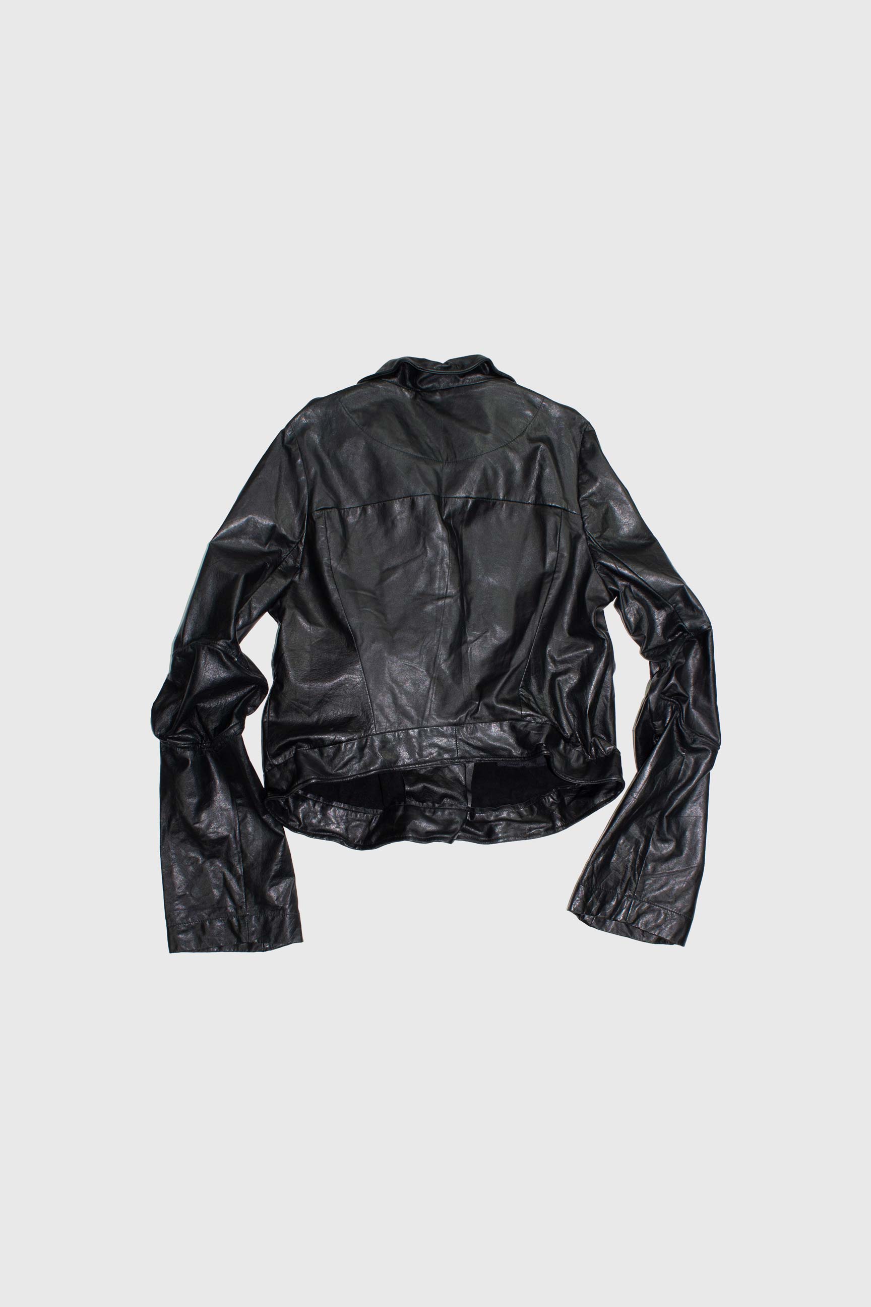 Sculptural Leather Jacket - NELLY JOHANSSON