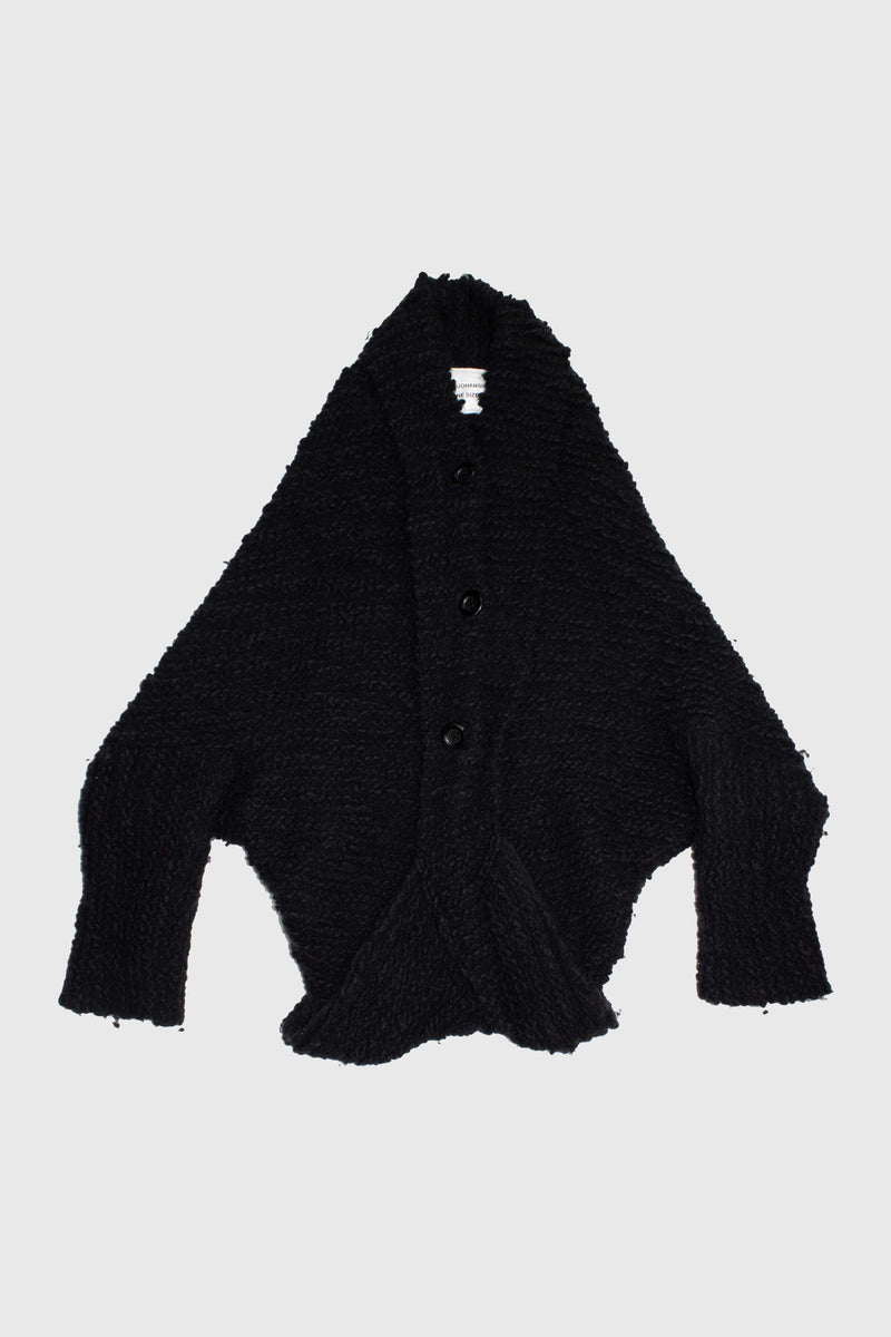 Drop Shoulder Wool Cardigan