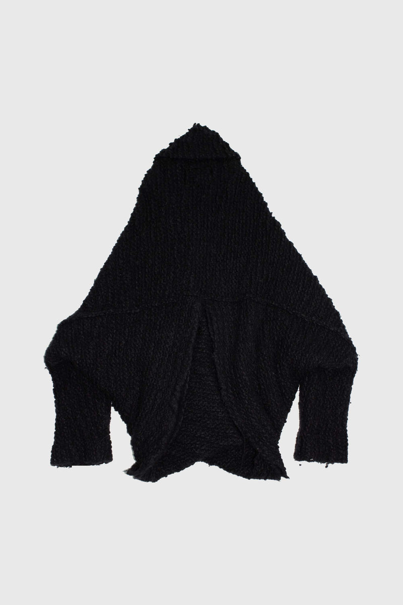 Drop Shoulder Wool Cardigan