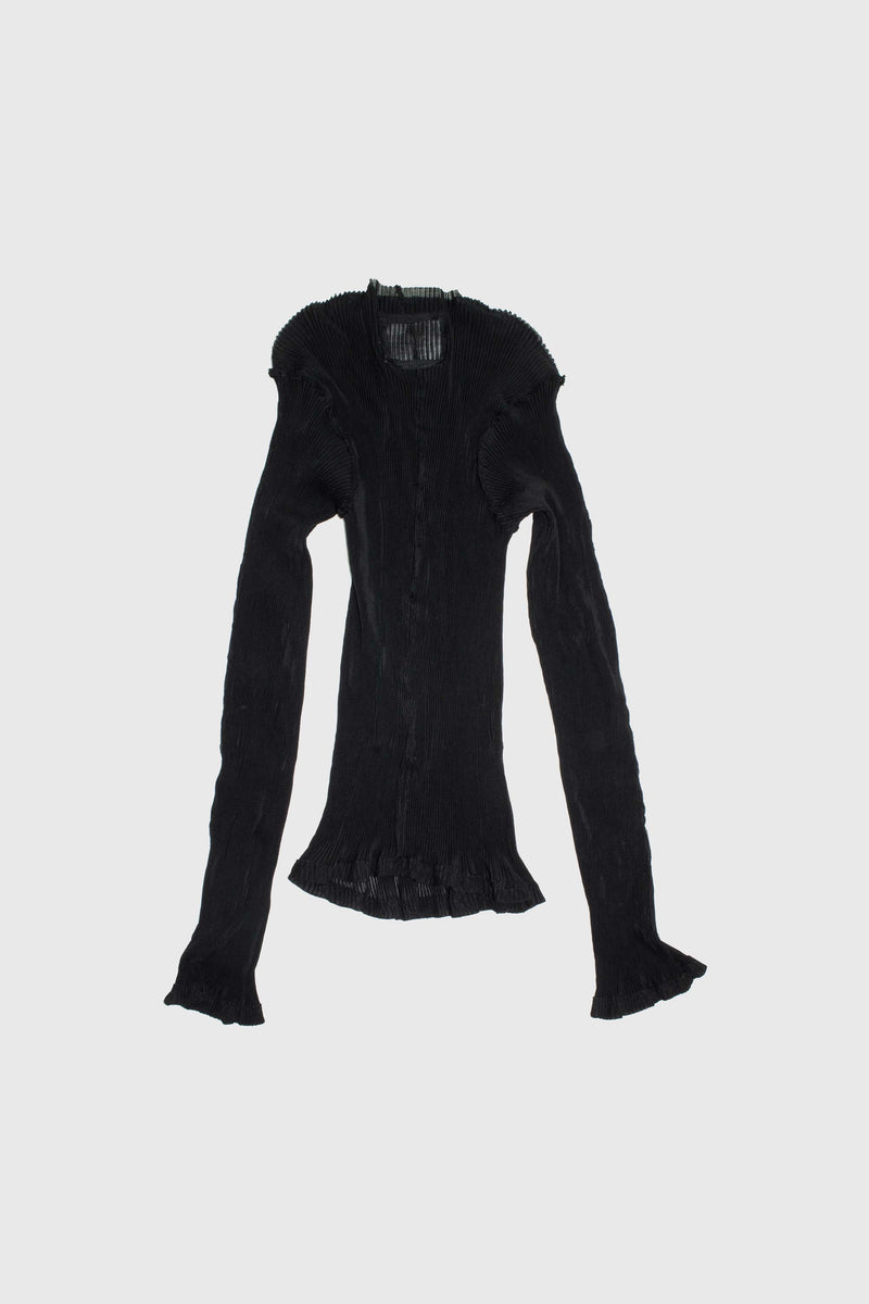 Pleated Long Sleeve Top