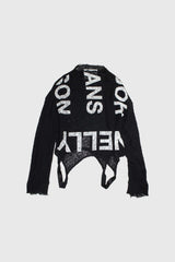 Printed Mesh Knit Sweater