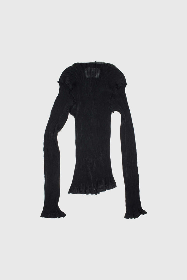 Pleated Long Sleeve Top