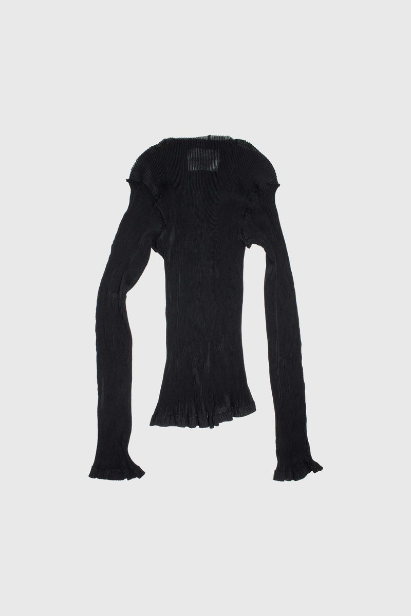 Pleated Long Sleeve Top