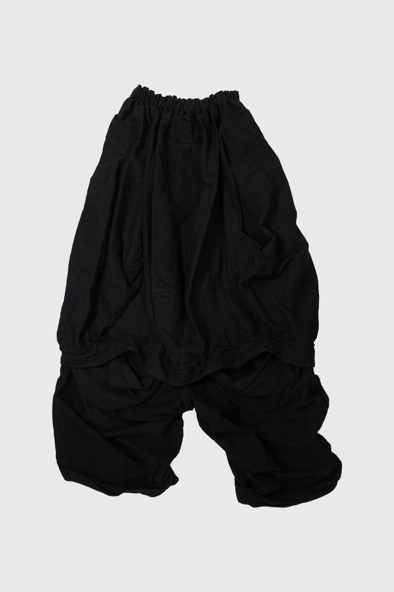 Skirt Layered Wool Trousers