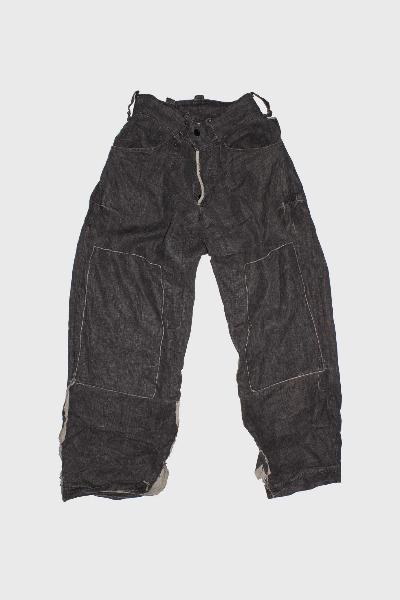 Patched Linen Trousers - NELLY JOHANSSON