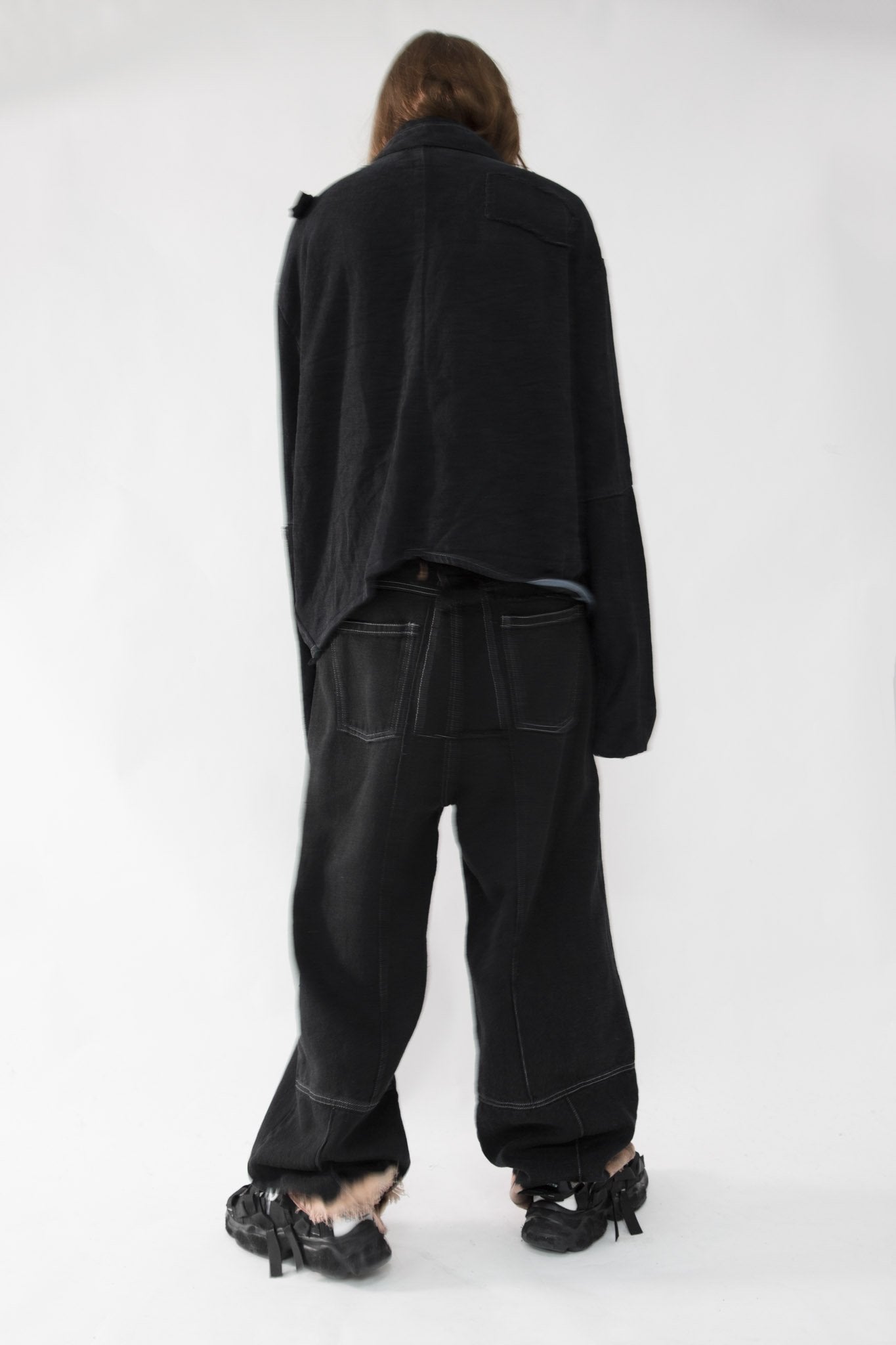 Asymmetrical Hemp Denim Jacket - NELLY JOHANSSON