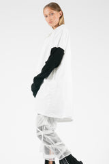 NELLY JOHANSSON WHITE BLAZER WITH BLACK SLEEVES - NELLY JOHANSSON